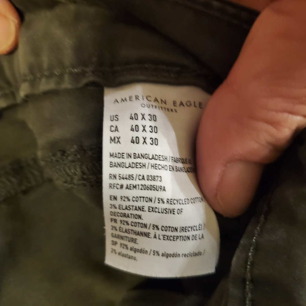 American Eagle Outfitters Men's Skinny Jeans - Dark Green